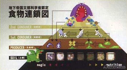 從食物關係圖可確認怪物的生成方法