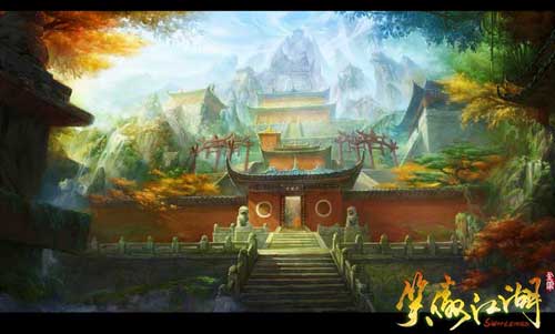 少林派场景原画