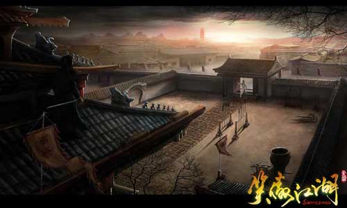 福威镖局场景原画