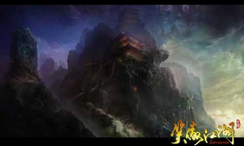 嵩山派场景原画