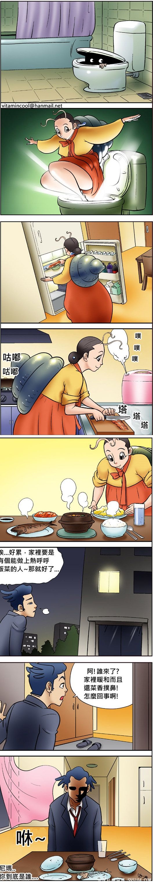 全天下男人最想要的天使，居然出現在家裡煮飯了.jpg